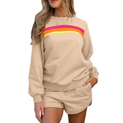 Fashion Trend Multicolor Long Sleeve Two-piece Set For Women - Image 7