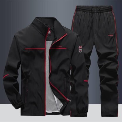 Men's Loose Lapels Casual Sportswear Polyester Composite Fabric - Image 3