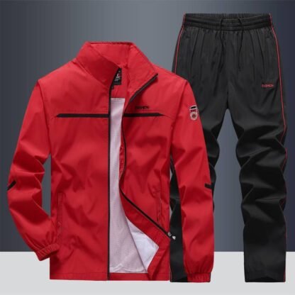 Men's Loose Lapels Casual Sportswear Polyester Composite Fabric - Image 2