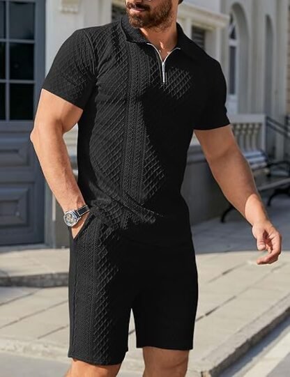 Fashion Personality Men's Shorts Casual Two-piece Suit - Image 5