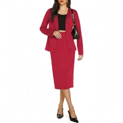 Mid-length Dress Fashion Casual Wear Long-sleeved Cardigan With Suit - Image 3