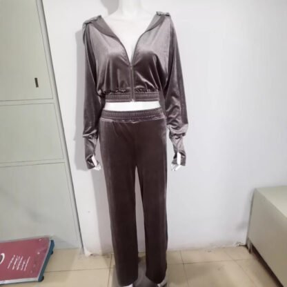 Hooded Casual Sweatshirt Suit Two-piece Set - Image 5