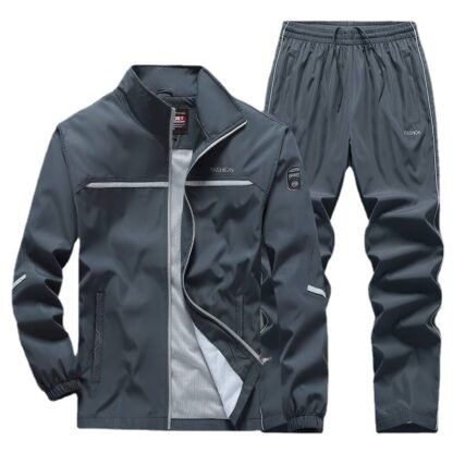 Men's Loose Lapels Casual Sportswear Polyester Composite Fabric - Image 5