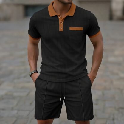 Summer New Men's Waffle Lapel Suit - Image 8