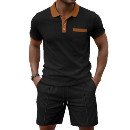 Summer New Men's Waffle Lapel Suit - Image 5