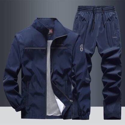 Men's Loose Lapels Casual Sportswear Polyester Composite Fabric - Image 4
