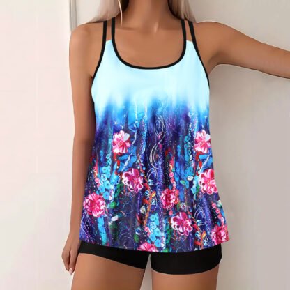 Women's European And American-style Split Plus Size Printed Swimsuit - Image 7