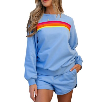 Fashion Trend Multicolor Long Sleeve Two-piece Set For Women - Image 5