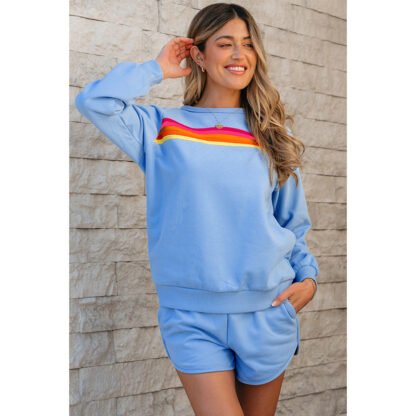 Fashion Trend Multicolor Long Sleeve Two-piece Set For Women - Image 2