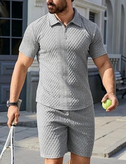 Fashion Personality Men's Shorts Casual Two-piece Suit - Image 4