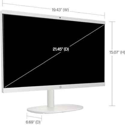 HP 2025 New 22 Inch All-in-One Desktop Computer • 12GB RAM • 256GB PCIe SSD • Intel CPU • Ultra-Quiet Design • Microsoft Office Trial • Wi-Fi 6 • White KB & Mouse • WOWPC Recovery USB • Windows 11 : Electronics - Image 4