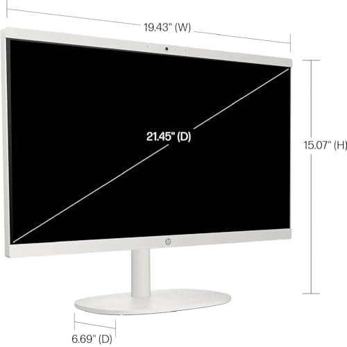 HP 2025 New 22 Inch All-in-One Desktop Computer • 12GB RAM • 256GB PCIe SSD • Intel CPU • Ultra-Quiet Design • Microsoft Office Trial • Wi-Fi 6 • White KB & Mouse • WOWPC Recovery USB • Windows 11 : Electronics - Image 4