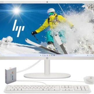 HP 2025 New 22 Inch All-in-One Desktop Computer • 12GB RAM • 256GB PCIe SSD • Intel CPU • Ultra-Quiet Design • Microsoft Office Trial • Wi-Fi 6 • White KB & Mouse • WOWPC Recovery USB • Windows 11 : Electronics